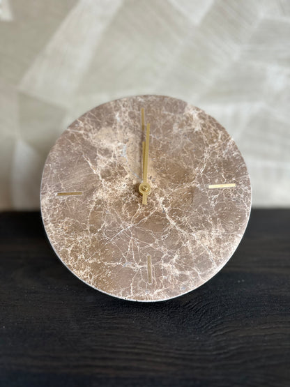 Klok Moreno – marmer bruin | ⌀20,5 cm