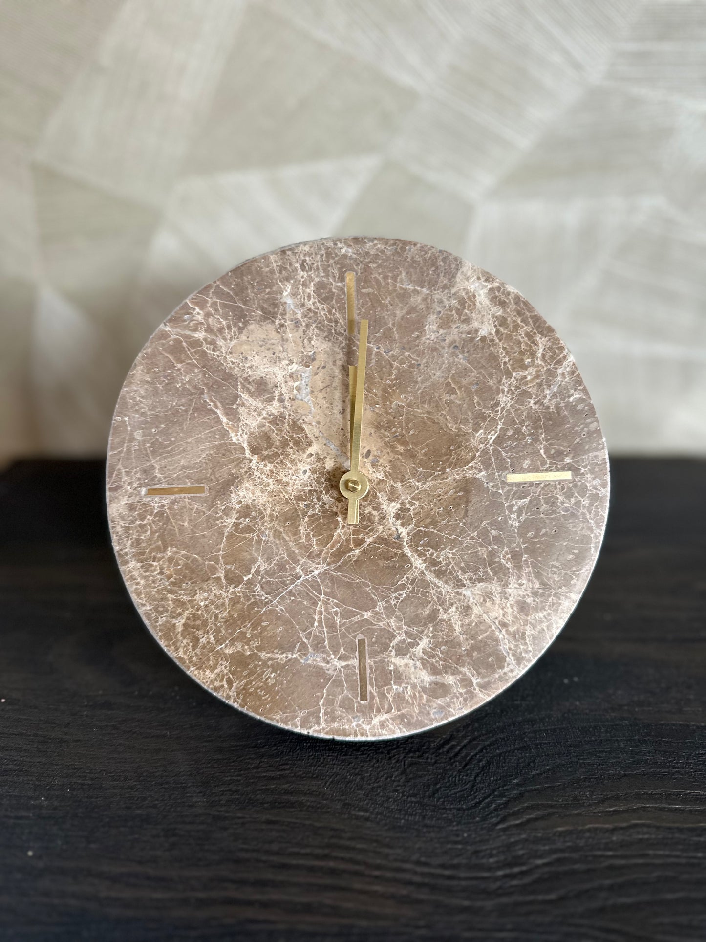 Klok Moreno – marmer bruin | ⌀20,5 cm
