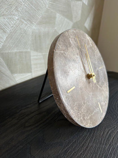 Klok Moreno – marmer bruin | ⌀20,5 cm