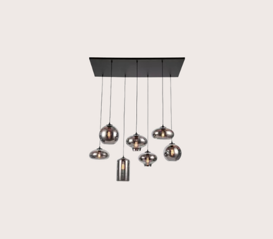 Luxury Living - Ava Hanglamp Smoke Glas 7-Licht