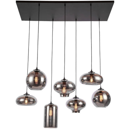 Luxury Living - Ava Hanglamp Smoke Glas 7-Licht